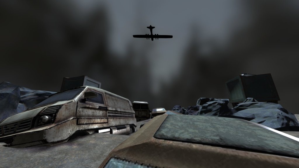 American Motor Over Smoldered Field