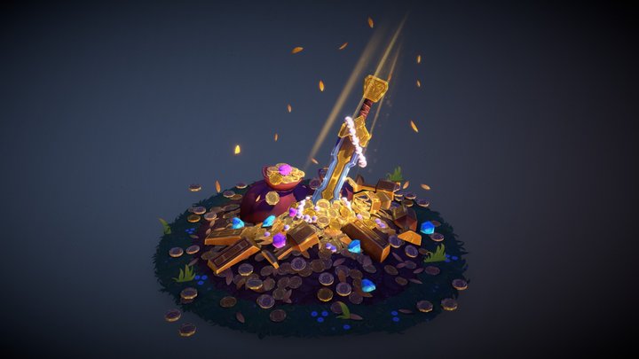 Long Forgotten Treasure 3D Model