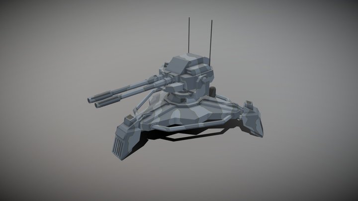 Lowpoly Robot Tank - Red Alert 2