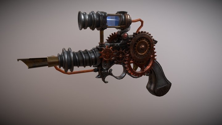 Steam punk weapon 3D Model