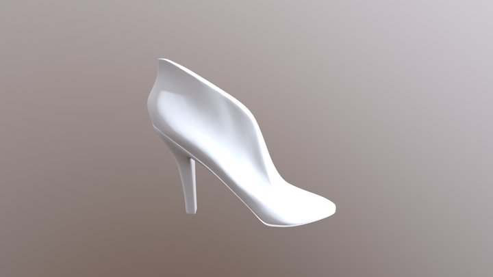 10cm hight heel pumps last with heel 3D Model