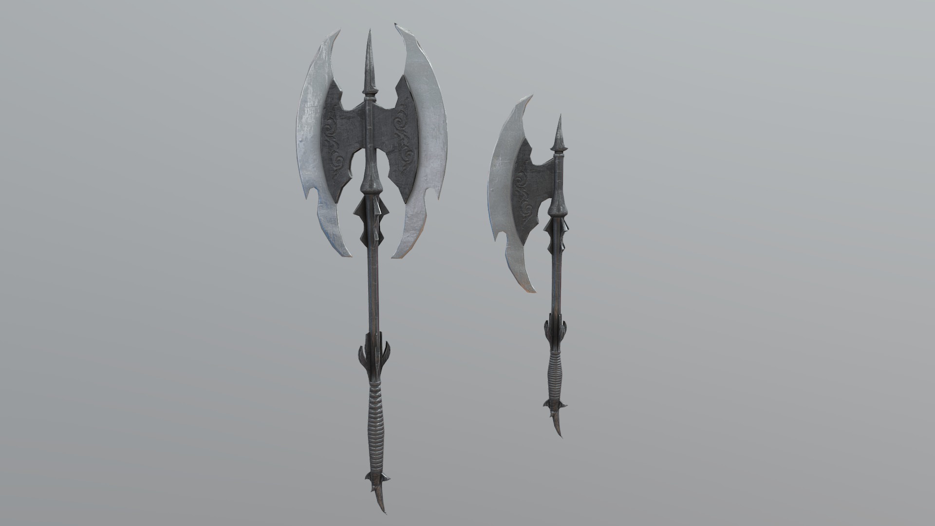 3D model Axe - This is a 3D model of the Axe. The 3D model is about a group of white and grey objects.