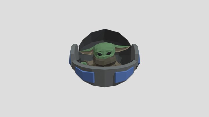 Grogu Push Animation 3D Model