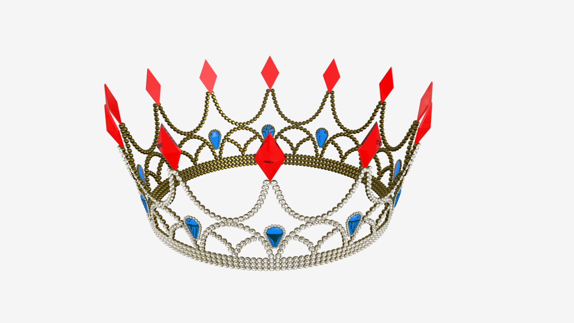3D model gold crown