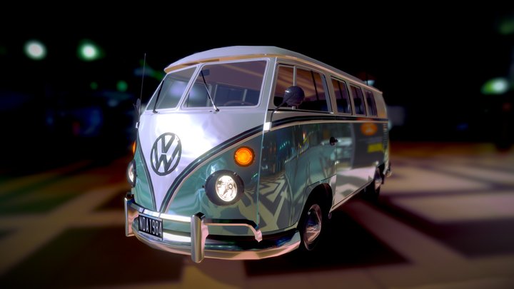 Volkswagen Bus-1965 3D Model