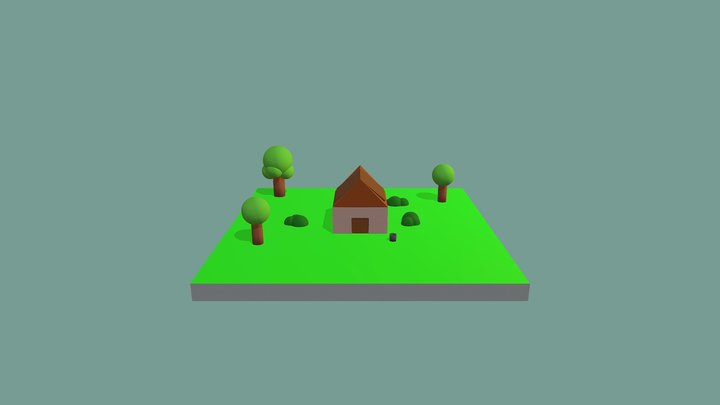 Low-poly House 3D Model