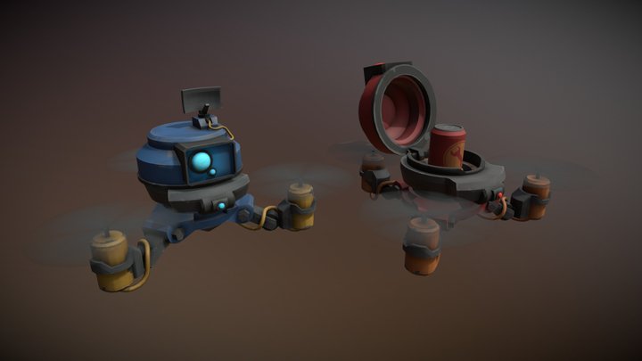 TF2 Artstyle Engineer Drone (Style Exercise) 3D Model
