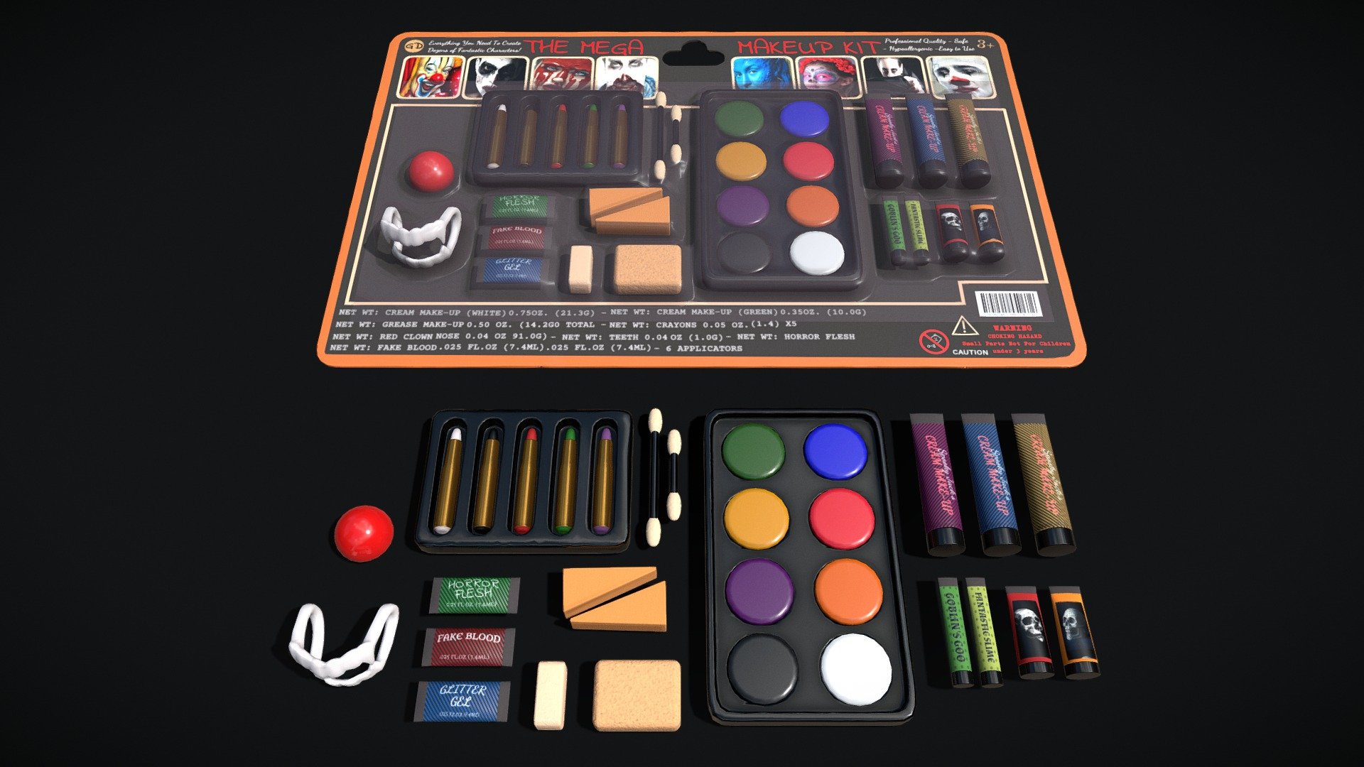 The Mega Makeup Kit Buy Royalty Free 3D model by GetDeadEntertainment