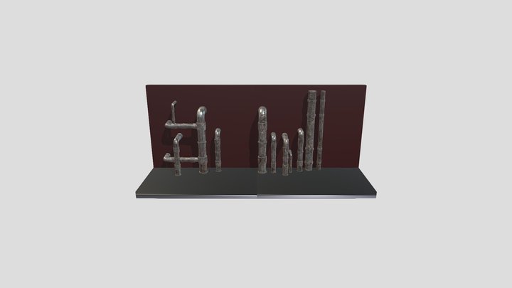 corroded metal pipe 3D Model