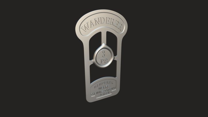 Wanderer moto front plate 3D Model