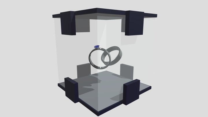 Glass Ring Display Box 3D Model