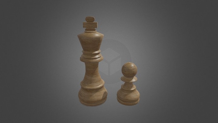 Peão de xadrez - Chess pawn, 3D CAD Model Library