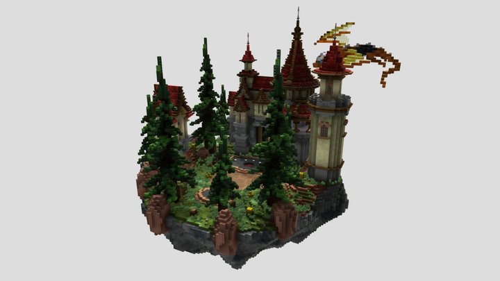 InsaneCraft - Lobby Map #4 3D Model