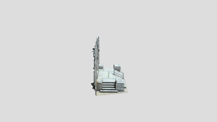 Old Library Front Entrance 3D Model