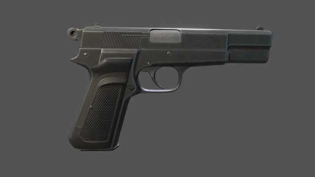 Browning Hi-Power Mk3 3D Model