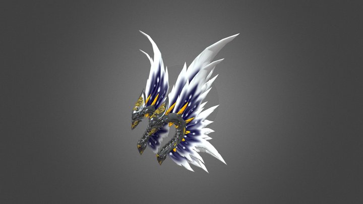 Sapphire angel Wings v2 Fanmade 3D Model
