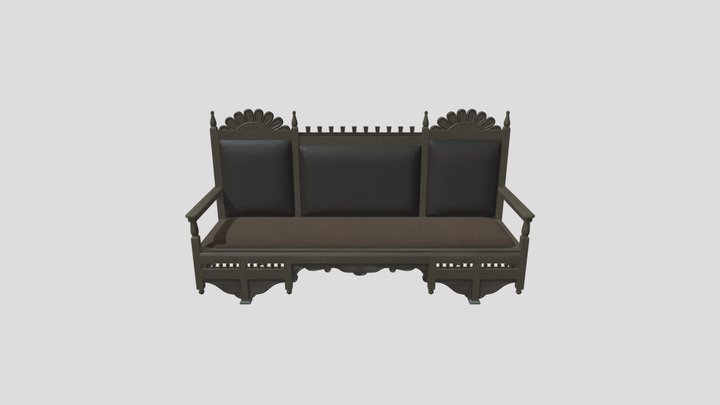 Early 19th Century Bench 3D Model