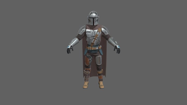 Din Djarin The Mandalorian 3D Model