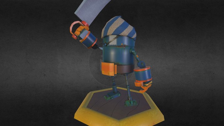 BlueBot' - Pirate 3D Model