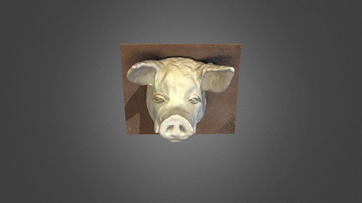 Pig face sculpture 3D Model