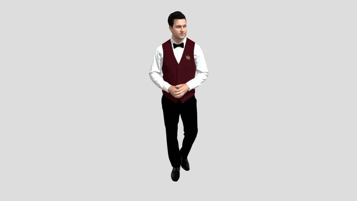 Gentleman in a burgundy waistcoat