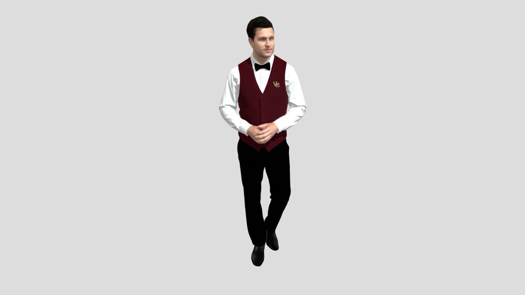 Gentleman in a burgundy waistcoat