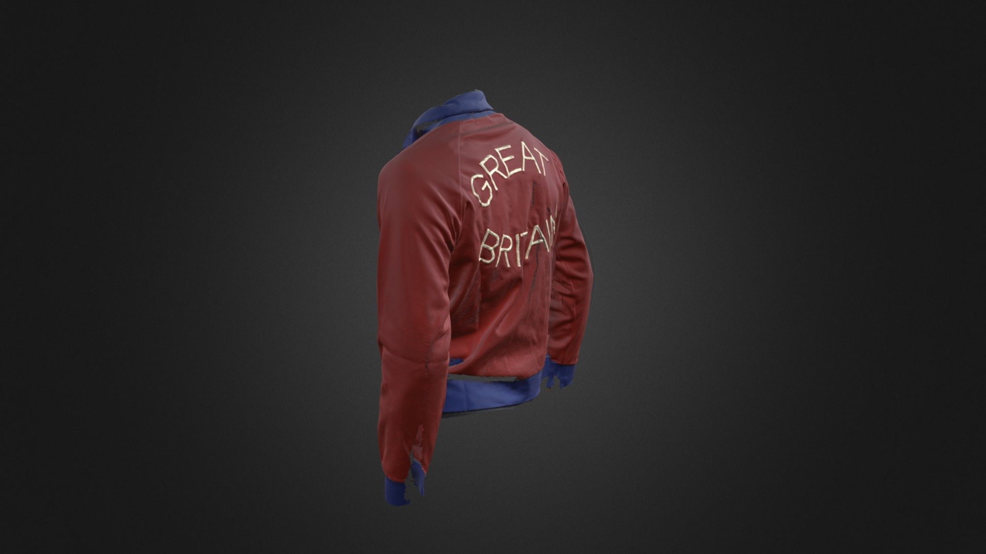 1976 British Olympic  team track suit jacket — Sketchfab embed 3D viewer