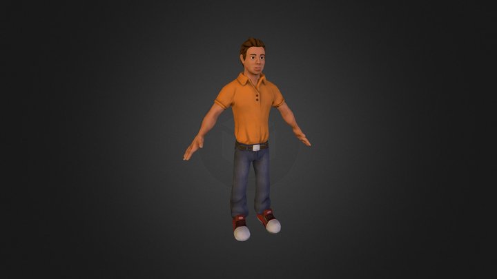 Super Orange Team - Male Player 3D Model