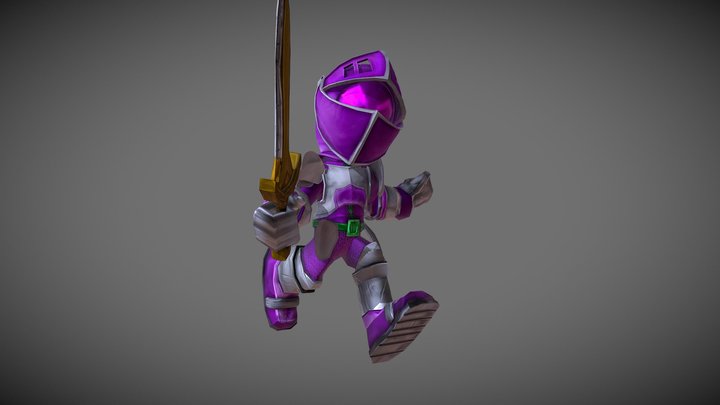 Purple Knight 3D Model