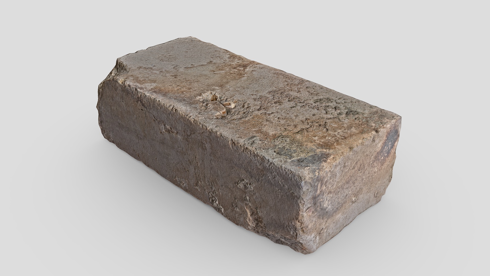 3D model Brick Scan 01 / Retopologized - This is a 3D model of the Brick Scan 01 / Retopologized. The 3D model is about a close-up of a stone.
