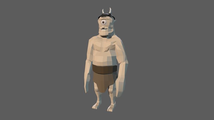 Cyclops Idle Cycle Headscratch 01 3D Model