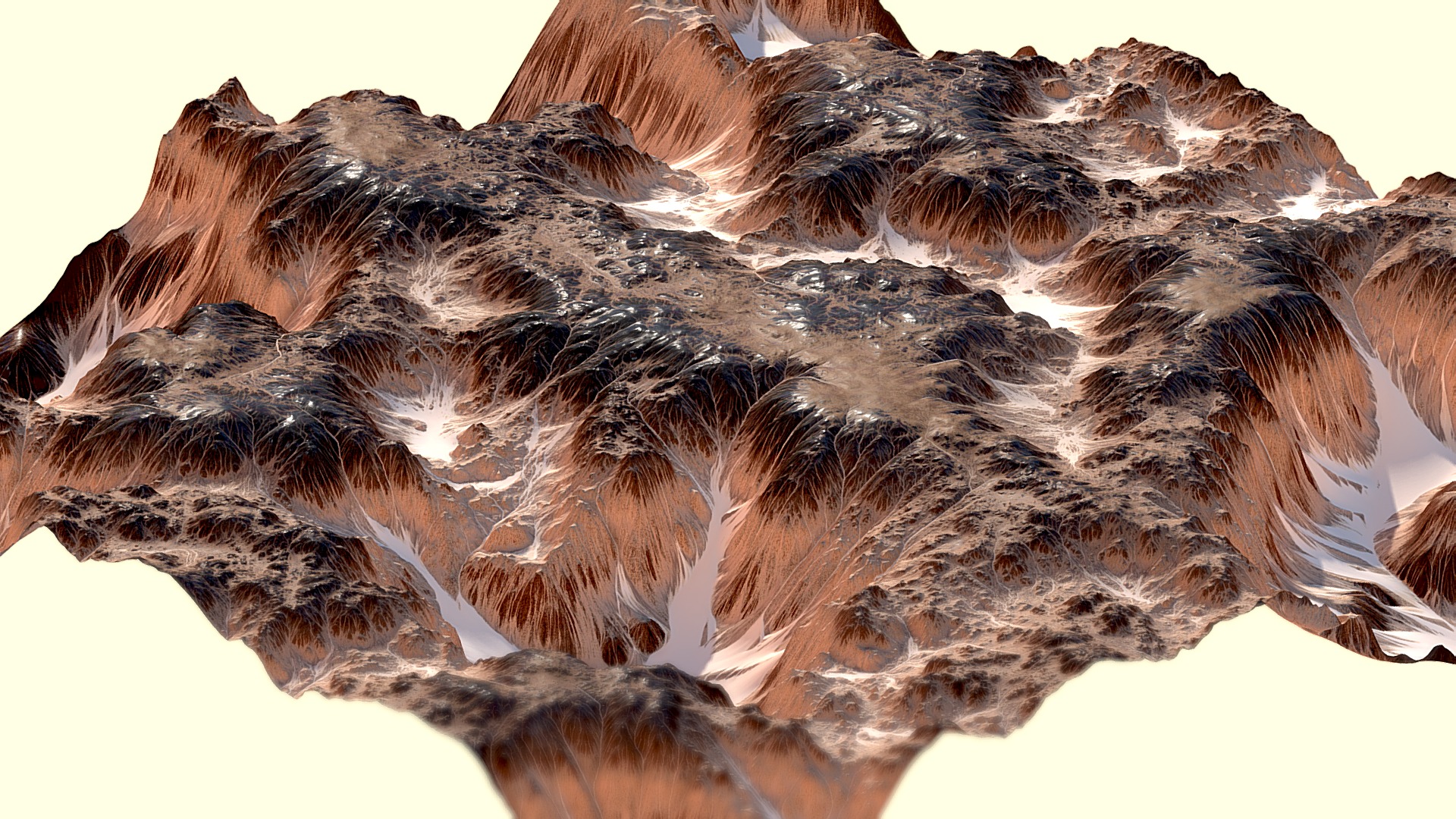 3D model Canyon landscape - This is a 3D model of the Canyon landscape. The 3D model is about a close up of a hairy animal.