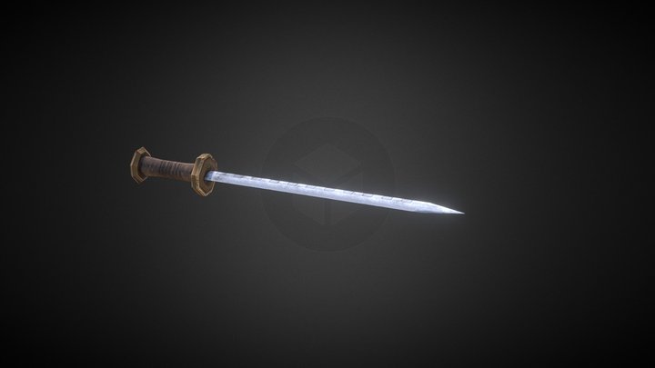 Realistic Low-Poly Sword | 4K PBR Textures 3D Model