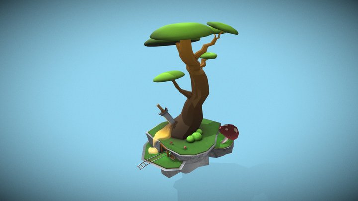 Floating Island - College project 3D Model