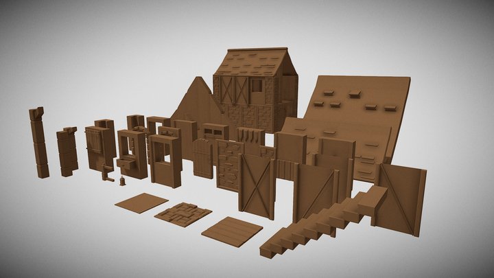 Simple Tavern Kit 3D Model