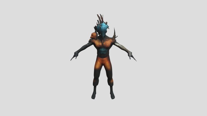 Zany Warrior 3D Model