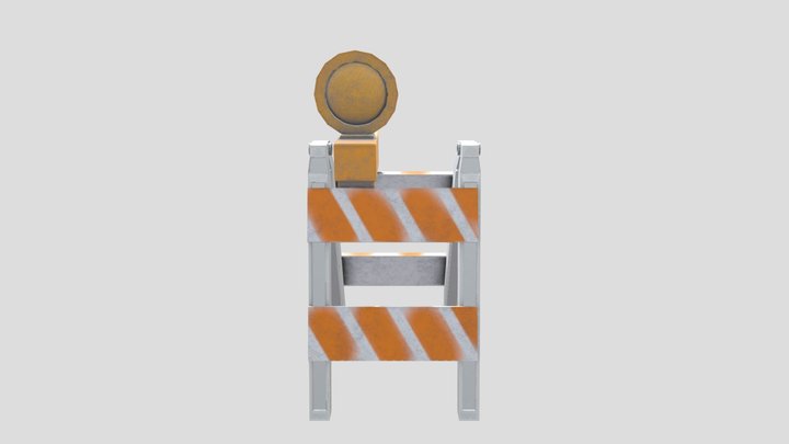 Construction Barricade 3D Model