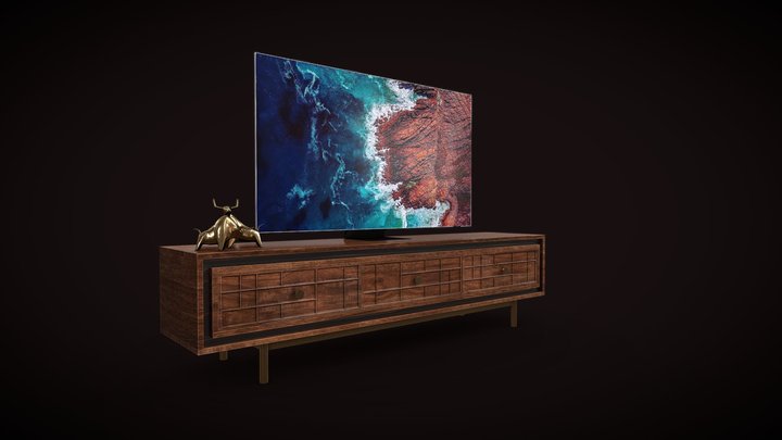 TV Set - Meggs Entertainment Unit 3D Model