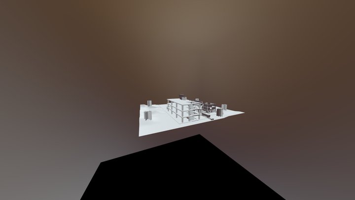 City scene with sky box 3D Model