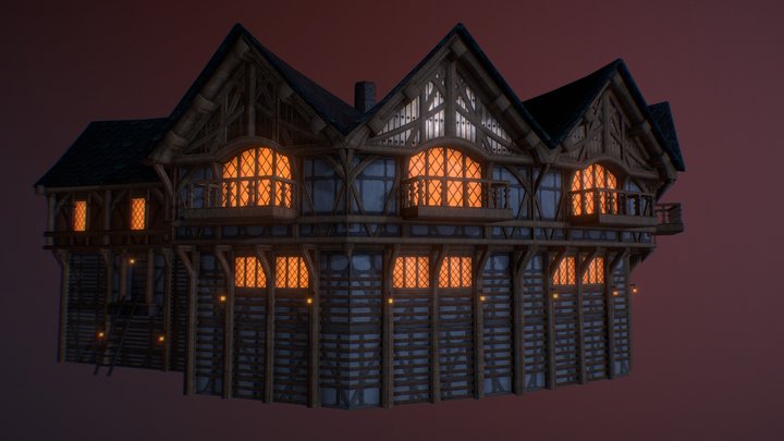 Medieval house h4 (Annielihta) 3D Model