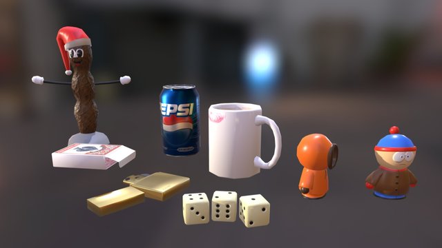 Tabletop Props from Chappie 3D Model