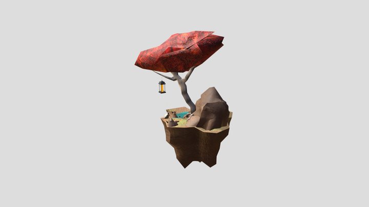 3D DIORAMA - CAT'S ISLAND 3D Model