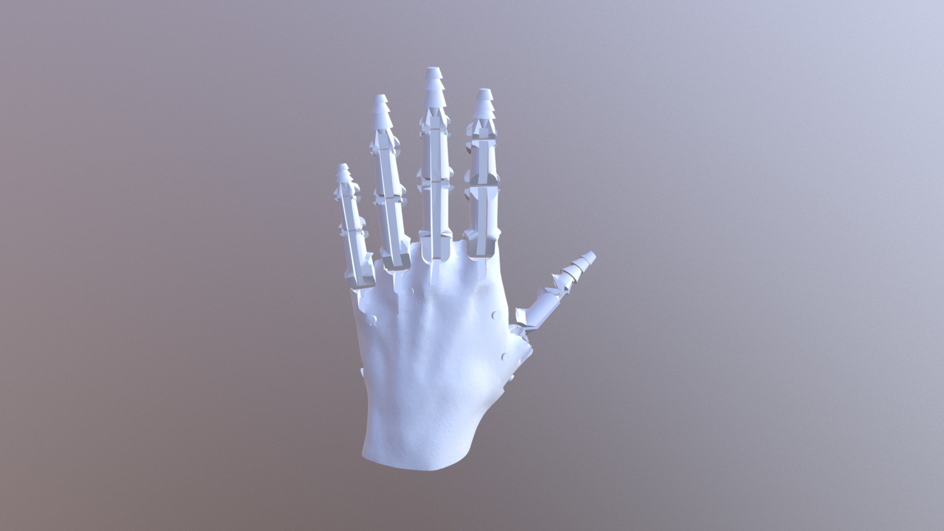 Hard Parts for Silicone Skin Prosthetic Hand — Sketchfab embed 3D viewer