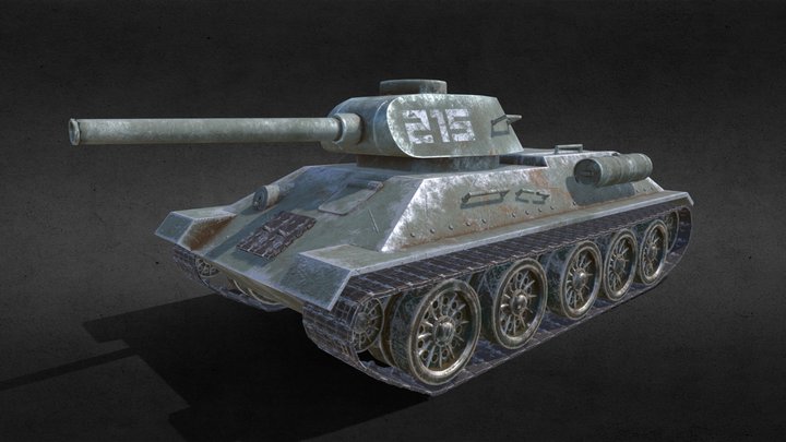 Soviet T-34 Tank 3D Model