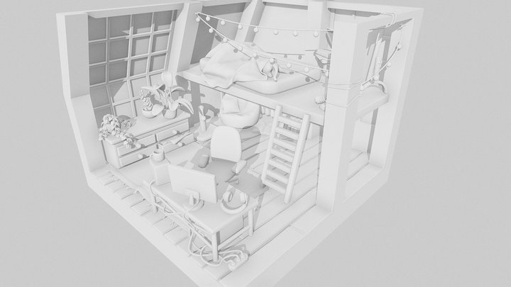 stylized room 3D Model