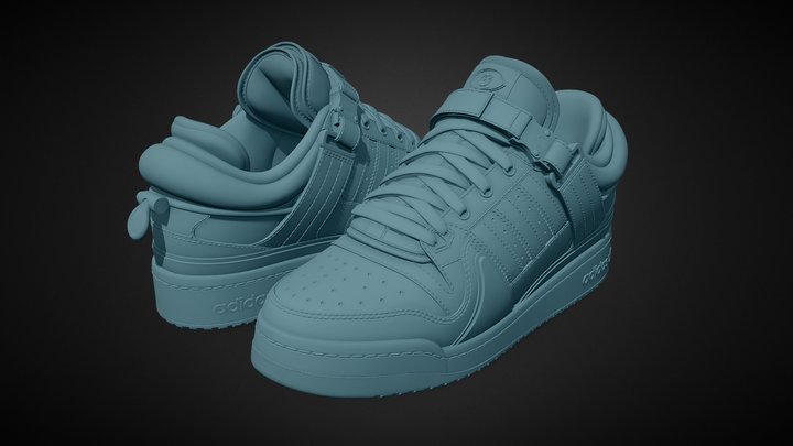 Adidas Forum X BadBunny Sneaker_3d Printable 3D Model