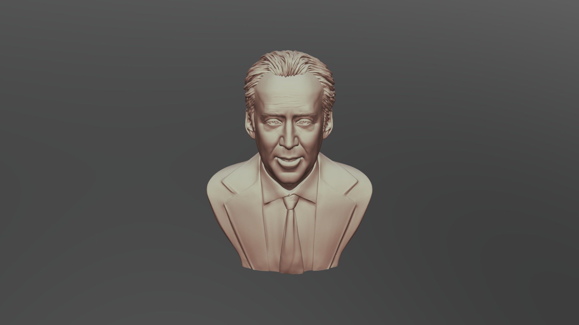 Nicolas Cage 3D printable portrait model