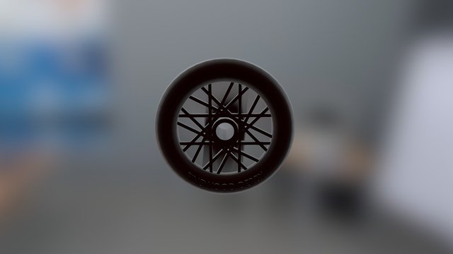 Pinewood Derby Wheel 3D Model