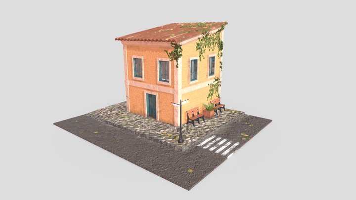 Colonial House 3D Model