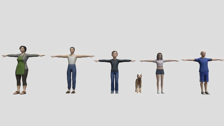 Schoolboy Runaway Characters 3D Model